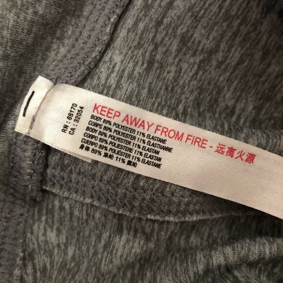 Free People FP Movement Gray High Waist Cut Out Crop Leggings NEW - Picture 6 of 6